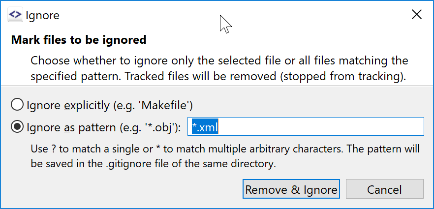 SmartGit 17.1 ignore command extension for tracked files with automatic removal and ignore
