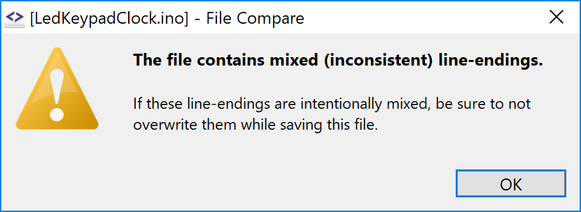 SmartGit 17.1 mixed line-endings warning dialog preventing accidental file corruption