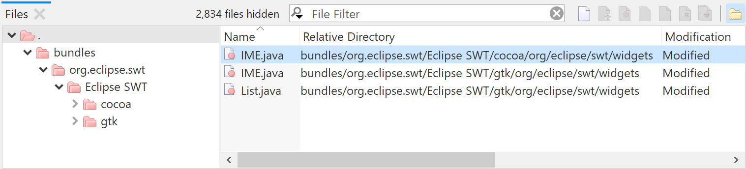 SmartGit 19.1 log window directory tree with working tree command integration