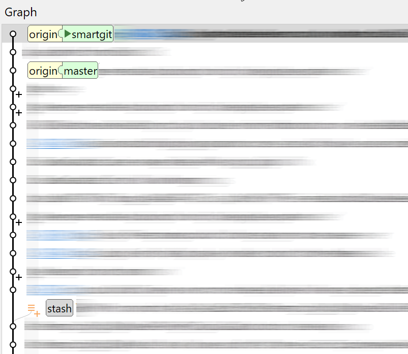 SmartGit 20.1 enhanced first-parent history with compact stash display and expandable view