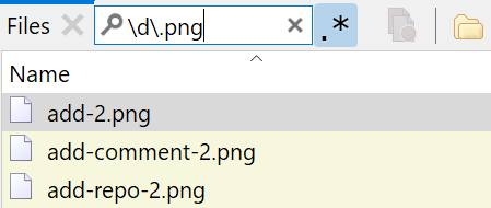 SmartGit 20.2 visible regex toggle buttons for enhanced filter control accessibility