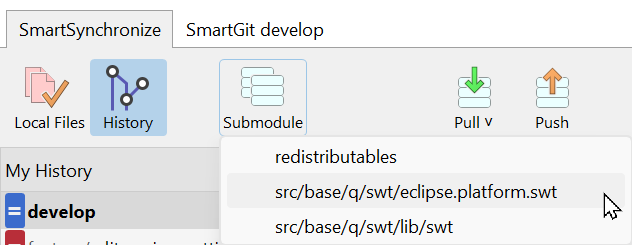 SmartGit 24.1 simplified submodule switching with streamlined repository access