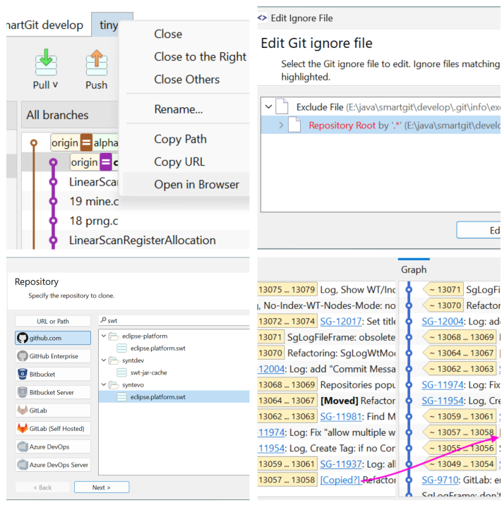 SmartGit 24.1 with improved submodule handling, GitHub integration, and enhanced diff viewing