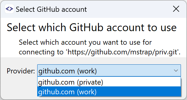 SmartGit 24.1 multi-account support with URL-to-account mapping for GitHub workflows